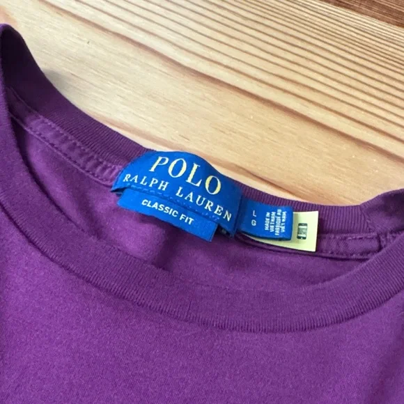 Polo by Ralph Lauren Men's Burgundy Long Sleeve Tee size Large EUC Soft Cotton - Picture 2 of 5